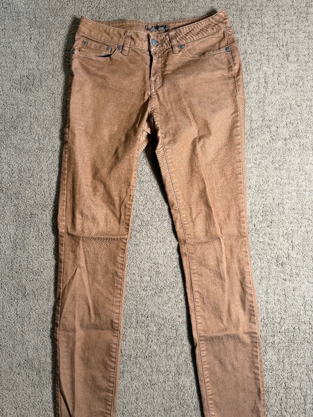 prAna Women’s Kara Organic Cotton Stretch Skinny Jeans Brown Tan 2/26 Regular
